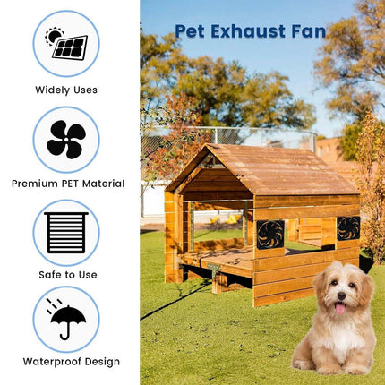 Portable 40W 12V Exhaust Fan Outdoor Solar Panel Powered Ventilator Fan