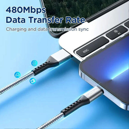 Silver Universal USB to Type C Charging Cable Fast Charger USB C Samsung Google Pixel