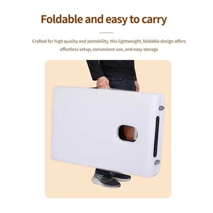 White Portable Folding Massage Table Bed Beauty Acupuncture Spa Chair Adjustable 180cm