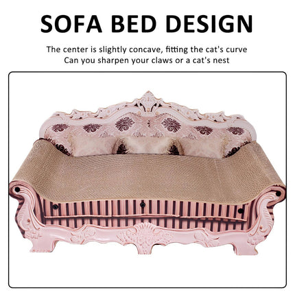 Cute Cat Kitten Claw Scratching Board Scratcher Corrugated Cardboard Toy