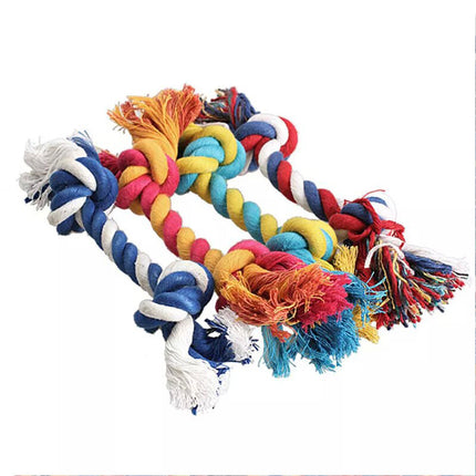 30PCS Dog Braided Rope Toys Pet Puppy Chew Toy Gift Tough Cotton Clean Teeth