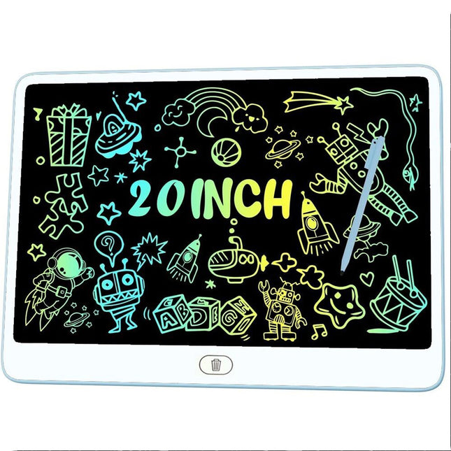 Blue 20" LCD Kids Writing Tablet Drawing Board Hand writing Pad Boys Girls Toy