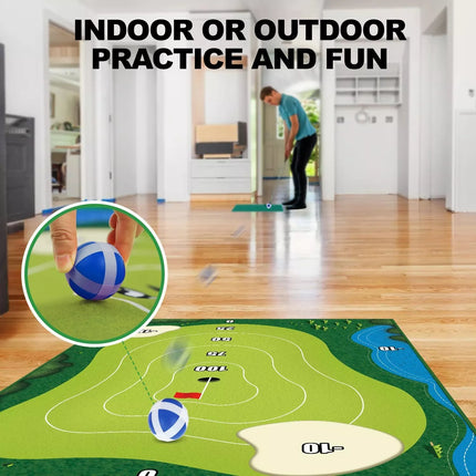 The Indoor Casual Golf Game Set Golf Hitting Mats Golf Putting Royale Golf Game