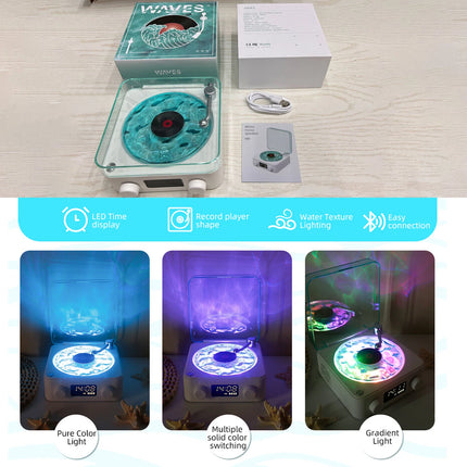 2025 Bluetooth Vinyl Record Player Waves, Four Modes, The Waves Vinyl Player