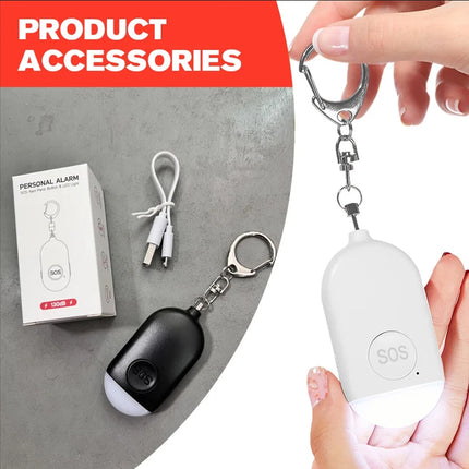 4Pcs Personal Elderly Women Alarms Emergency SOS Personal Alarm Keychain 130dB