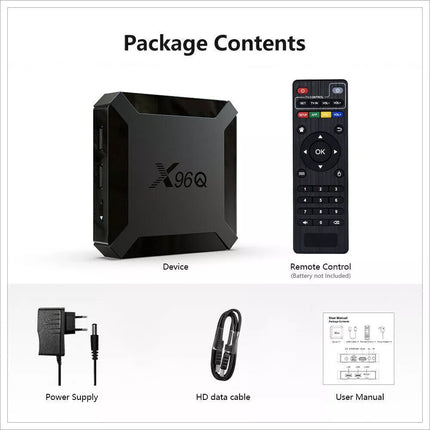 X96Q HD Android 10.0 Smart TV Box UHD 4K WIFI Media Player HDMI 16GB AU PLUG