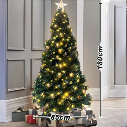 1.8M Christmas Tree Xmas Trees Decorations Green With Fiber Optic LED Lights Au