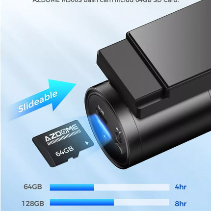 Dual Lens Dash Cam 4K+1080P 5.8GHz WiFi GPS Voice Control Night Vision
