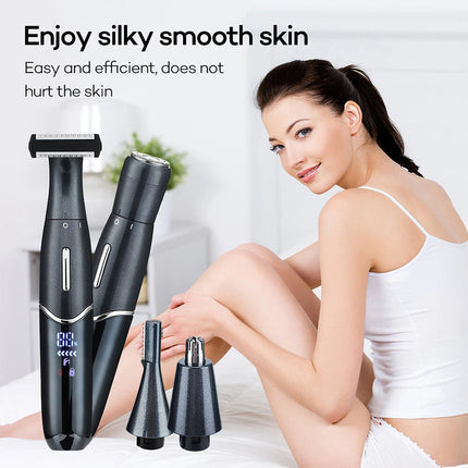 4 In 1 Rechargeable Hair Beard Eyebrow Ear Nose Shaver Trimmer Electric Set