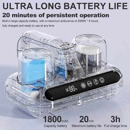 10000pa Wireless UV Dust Mite Remover Vacuum Cleaner for Bedding Sofa Mattress White