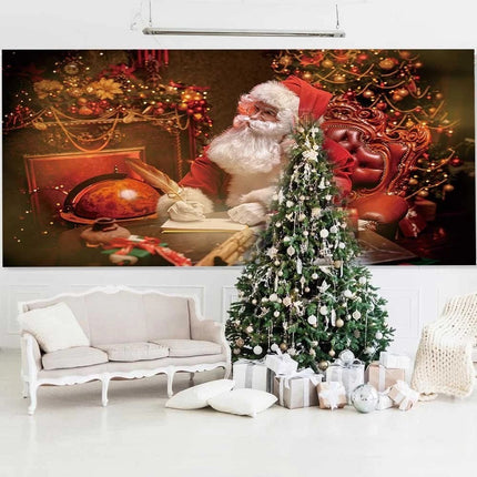Christmas Garage Door Decoration Xmas Eve Banner Cover Backdrop Wall Decor Post