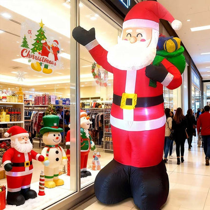 6.6ft Inflatable Santa Claus with LED Lighting Indoor Outdoor Christmas Party