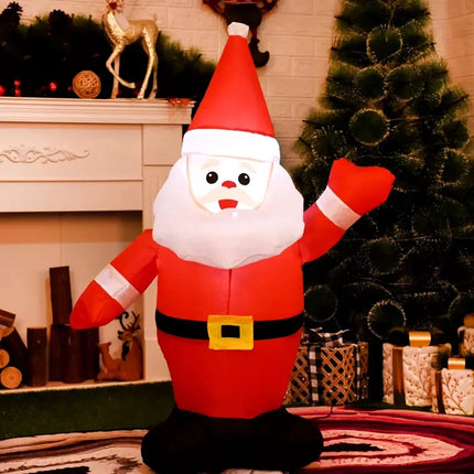 3.3ft Christmas Inflatable Santa Claus Decoration Built-In LED Lights Waterproof