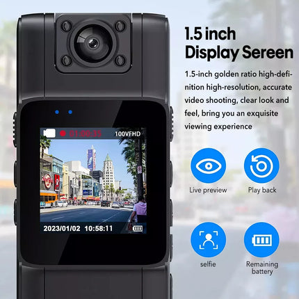 1080P Police Body Camera Audio Video Cam Recorder Night Vision DVR Camcorder