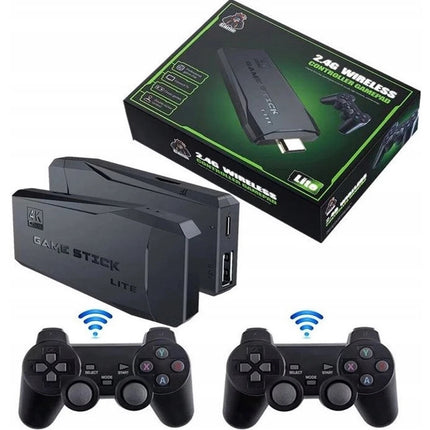 Retro 4K HDMI Game Stick Console Plug Play 35000+ Games 2 Wireless Controllers