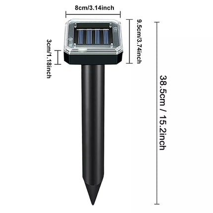 6Pcs Garden Snake Repeller Multi Pulse Ultrasonic Solar Powered Pest Repellent