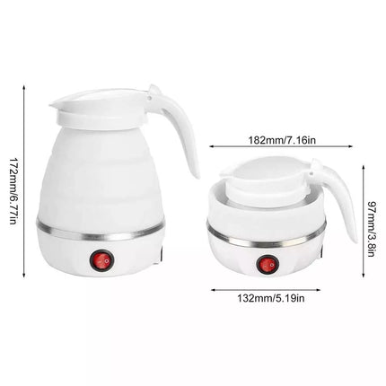 600ml Folding Electric Water Kettle Silicone Collapsible Kettle AU Plug Tea Pot