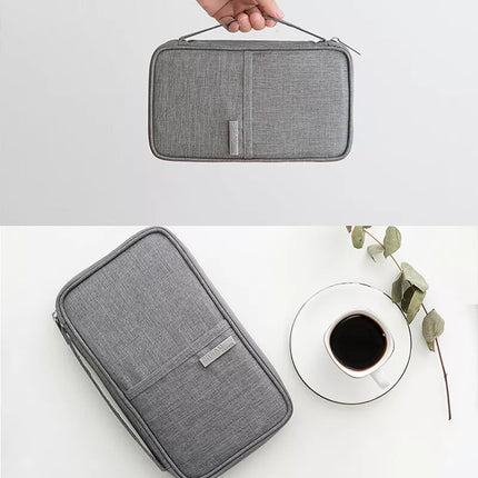 2Pcs Waterproof Passport Holder Travel Document Wallet RFID Bag Family Case Organizer L+S