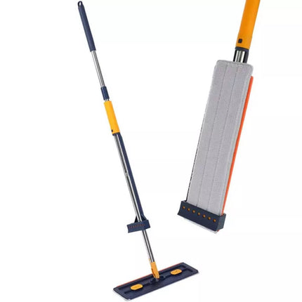 New Upgrade Style Large Flat Mop, 360°Rotating Magic Self Wringing Mop+2 Pads