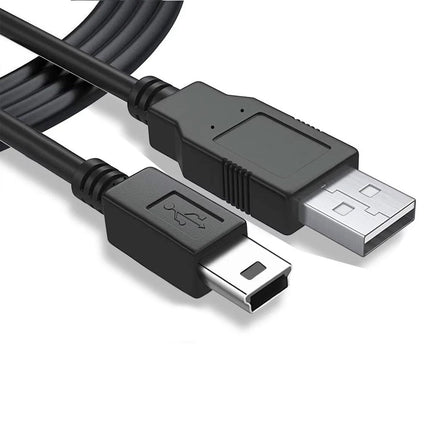 Black Premium USB to Mini USB Cable Mini-B 5Pin Data Sync Charging Charger Cord 1m