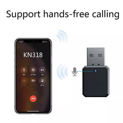 2in1 USB Bluetooth5.0 Transmitter Receiver Audio Adapter AUX 3.5mm TV PC Speaker
