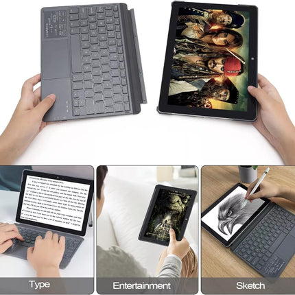 Bluetooth Keyboard Backlit Wireless Touchpad For Microsoft Surface Pro 3/4/5/6/7