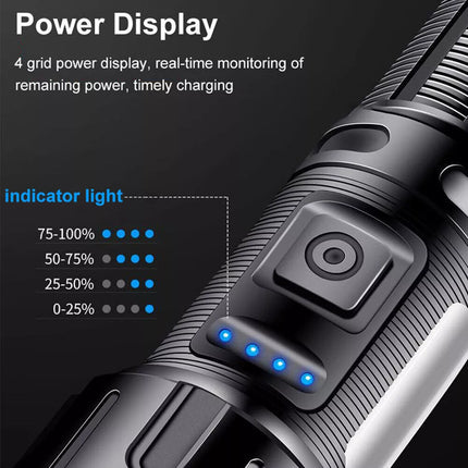 1000000 Lumen LED Torch COB Flashlight Work Light Rechargeable High Powerful