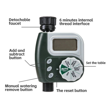 Irrigation Controller Automatic Hose Garden Watering System Water Tap Timers