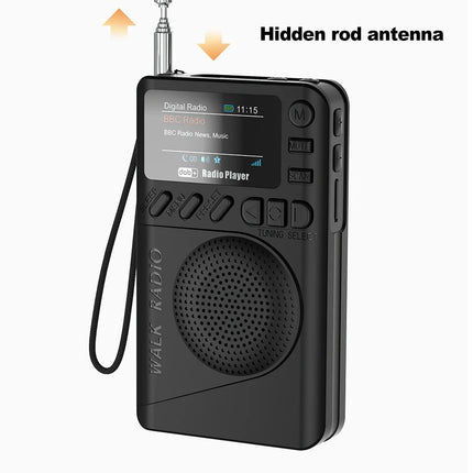 Portable Mini Pocket DAB/DAB + Digital Receiver MP3 Player FM Radio Rechargeable