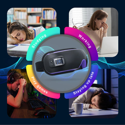 Heated Eye Massager with Music Sleep Relaxation Relaxing Eye Strain