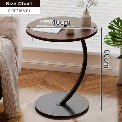 Coffee Table Wood Sofa End Bedside Oval Shape Side Table Bedside Laptop Desk Au