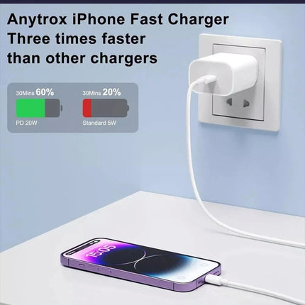 For Apple Fast Charger 25W Type C Charging USB Cable iPhone 5 6 7 8 X XR 11 12 13 14 Adapter