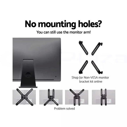 Monitor Arm Dual Desk Mount 32'' Displays Screen Bracket Computer Holder Stand