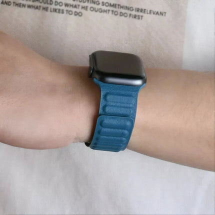 Apple Watch Band  Series 11 46mm SE 3 44mm Ultra 49mm Leather Link Magnetic Strap