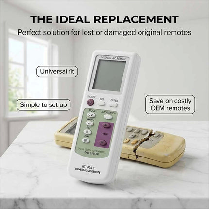 Universal A/C Remote Control for 1,000 Brands KT-100A II Replacement Air Con LCD