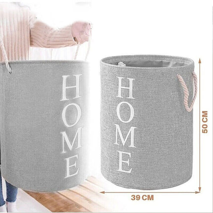 60L Large Foldable Laundry Washing Clothes Storage Hamper Basket Bin Organiser