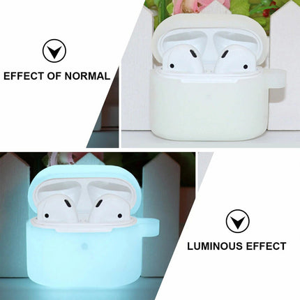 AirPods 3rd Gen Silicone Case Glow-in-the-Dark Protective Cover Shockproof Soft Skin White