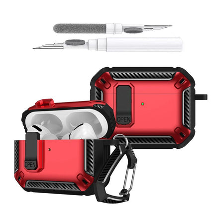 Red For Apple Airpods 4 Case Cover 4th Generation Noise Cancellation With Clean Pen