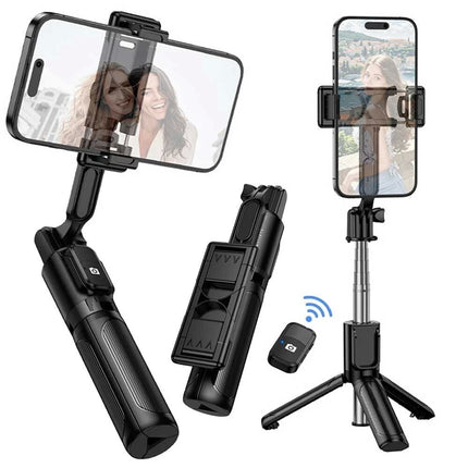 Selfie Stick Travel Tripod for Cell Phone with Remote Control Holder Vlog Stream