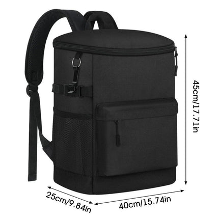 Black Cooler Backpack 33 Cans Backpack Coolers Insulated Leak Proof Soft Beach Cooler