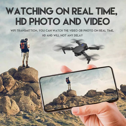 Drone RC Drones Pro 4K HD Dual Camera WIFI FPV Quadcopter Foldable Bag