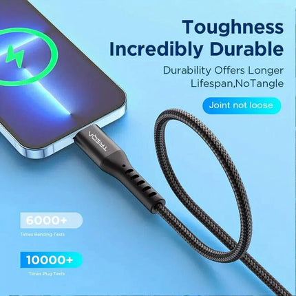 Black MFi Certified USB Charging Type-C Lightning Cable For Apple iPhone 14 13