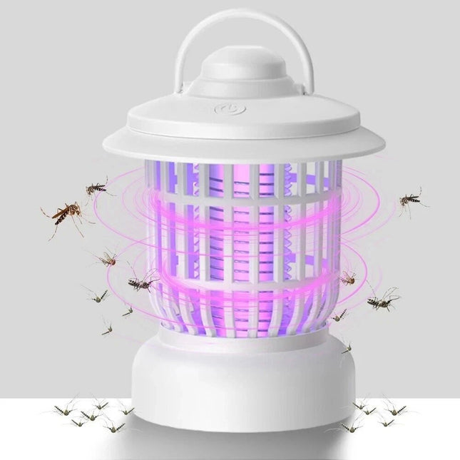 Electric LED Insect Zapper Mosquito Trap Catcher Lamp - White
