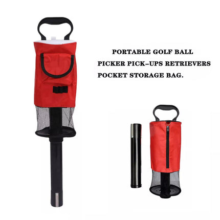 Golf Mesh Ball Pickup Tube Golf Accessories Portable Golf Ball Retriever Tool