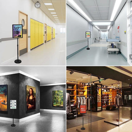 A4 Floor Poster Stand Foyer Pedestal Sign Holder Business Menu Display Stand