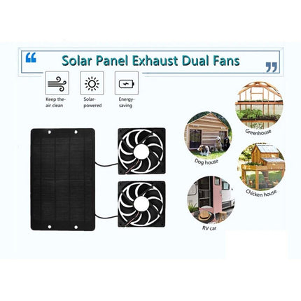 Portable 40W 12V Exhaust Fan Outdoor Solar Panel Powered Ventilator Fan