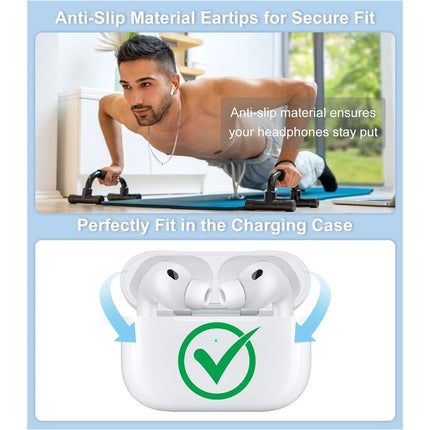 3 Pairs Replacement Ear Tips Compatible with AirPods Pro 3 (2025) Tip Apple