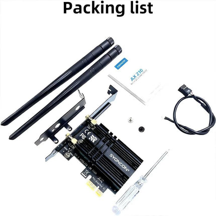 WiFi 6E PCIe Card Intel Chips Bluetooth 5.3 2.4G 5G 6GHz PC PCI Wireless Adapter