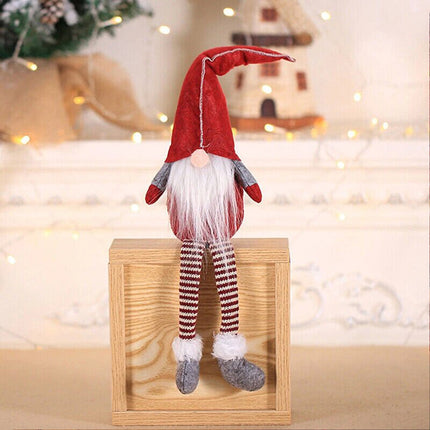 3 Pieces Decorations Window Decoration Christmas Faceless Doll Santa Claus Ornaments