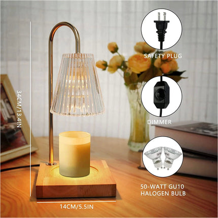Aromatherapy Melting Wax Lamp Dimmable Night Light Table Candle Warmer Lamp